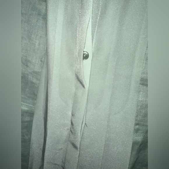 Tory Burch light blue silk linen button up blouse sz 2 - Picture 4 of 11